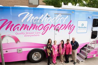 Methodist Mobile Mammography Truck with health team